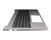 Keyboard incl. topcase DE (german) black/silver with backlight original suitable for HP ProBook 450 G8