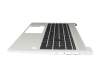 Keyboard incl. topcase DE (german) black/silver with backlight original suitable for HP ProBook 455 G9