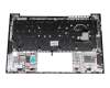 Keyboard incl. topcase DE (german) black/silver with backlight original suitable for HP ZBook Firefly 14 G7