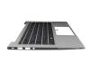 Keyboard incl. topcase DE (german) black/silver with backlight original suitable for HP ZBook Firefly 14 G7