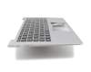 Keyboard incl. topcase DE (german) black/silver with backlight original suitable for Lenovo IdeaPad 710S-13ISK (80SW)