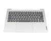 Keyboard incl. topcase DE (german) black/silver with backlight original suitable for Lenovo IdeaPad Slim 5-14IAH8 (83BF)