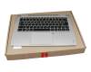 Keyboard incl. topcase DE (german) black/silver with backlight original suitable for Lenovo Yoga 710-14IKB (80V4)