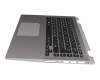 Keyboard incl. topcase DE (german) black/silver with backlight original suitable for Medion Akoya S3409 (F13K)