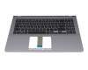 Keyboard incl. topcase DE (german) black/silver/yellow with backlight silver/yellow original suitable for Asus VivoBook S15 S530FA
