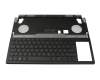 Keyboard incl. topcase DE (german) black/transparent/black/red with backlight original suitable for Asus GX650RW