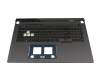 Keyboard incl. topcase DE (german) black/transparent/black with backlight (RGB 4-zone) original suitable for Asus G713RX
