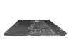 Keyboard incl. topcase DE (german) black/transparent/black with backlight original suitable for Asus TUF A15 FA506IU
