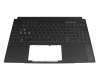 Keyboard incl. topcase DE (german) black/transparent/black with backlight original suitable for Asus TUF Gaming A15 FA507XI