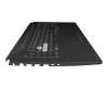 Keyboard incl. topcase DE (german) black/transparent/black with backlight original suitable for Asus TUF Gaming A17 FA706IU