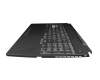 Keyboard incl. topcase DE (german) black/transparent/black with backlight original suitable for Asus TUF Gaming F15 FX506HM