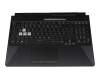 Keyboard incl. topcase DE (german) black/transparent/black with backlight original suitable for Asus TUF Gaming F15 FX506LHB