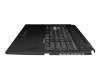 Keyboard incl. topcase DE (german) black/transparent/black with backlight original suitable for Asus TUF Gaming F17 FX706HCB