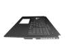 Keyboard incl. topcase DE (german) black/transparent/grey with backlight original suitable for Asus TUF Gaming F17 FX707ZR