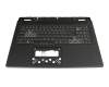 Keyboard incl. topcase DE (german) black/white/black with backlight original suitable for Acer Nitro 17 (AN17-51)