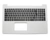 Keyboard incl. topcase DE (german) black/white original suitable for Asus F553MA