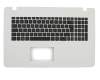 Keyboard incl. topcase DE (german) black/white original suitable for Asus F751LD