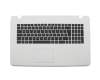 Keyboard incl. topcase DE (german) black/white original suitable for Asus X751LB