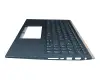 Keyboard incl. topcase DE (german) blue/blue with backlight original suitable for Asus ZenBook 15 UX534FTC