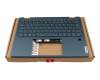 Keyboard incl. topcase DE (german) blue/blue with backlight original suitable for Lenovo Yoga 6 Gen 7 (82UD)