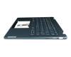 Keyboard incl. topcase DE (german) dark green/dark green with backlight original suitable for Lenovo Yoga 7 14ARP8 (82YM)