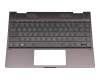 Keyboard incl. topcase DE (german) dark grey/grey with backlight original suitable for HP Envy x360 13-ag0100