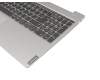 Keyboard incl. topcase DE (german) dark grey/grey with backlight original suitable for Lenovo IdeaPad S340-15API (81NC)