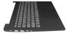 Keyboard incl. topcase DE (german) grey/black original suitable for Lenovo V15 G2-ITL (82KB/82ME)