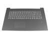 Keyboard incl. topcase DE (german) grey/grey (Fingerprint) suitable for Lenovo IdeaPad 330-17IKB (81DK)