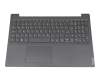 Keyboard incl. topcase DE (german) grey/grey original suitable for Lenovo V15-IGL (82C3/82NN)