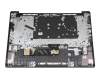 Keyboard incl. topcase DE (german) grey/grey with backlight (fingerprint) original suitable for Lenovo IdeaPad 530S-14IKB (81EU)