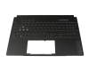Keyboard incl. topcase DE (german) grey/grey with backlight original suitable for Asus TUF Gaming F15 FX507ZV4