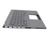 Keyboard incl. topcase DE (german) grey/grey with backlight original suitable for Asus ZenBook Pro 15 UX535LI