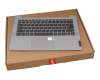 Keyboard incl. topcase DE (german) grey/grey with backlight original suitable for Lenovo IdeaPad 5-14ALC05 (82LM)