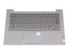 Keyboard incl. topcase DE (german) grey/grey with backlight original suitable for Lenovo IdeaPad 5-14ALC05 (82LM)