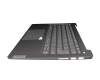 Keyboard incl. topcase DE (german) grey/grey with backlight original suitable for Lenovo IdeaPad 5 Pro-14ITL6 (82L3)