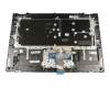 Keyboard incl. topcase DE (german) grey/grey with backlight original suitable for Lenovo IdeaPad C340-15IIL (81XJ)