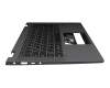 Keyboard incl. topcase DE (german) grey/grey with backlight original suitable for Lenovo IdeaPad Flex 5-14IIL05 (81WS/81X1)