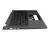 Keyboard incl. topcase DE (german) grey/grey with backlight original suitable for Lenovo IdeaPad Flex 5-14IIL05 (81WS/81X1)
