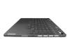 Keyboard incl. topcase DE (german) grey/grey with backlight original suitable for Lenovo Legion Slim 5-16APH8 (82Y9)