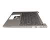 Keyboard incl. topcase DE (german) grey/grey with backlight original suitable for Lenovo ThinkBook 13s G2 ITL (20V9)