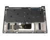 Keyboard incl. topcase DE (german) grey/grey with backlight original suitable for Lenovo ThinkBook 13x ITG (20WJ)