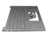 Keyboard incl. topcase DE (german) grey/grey with backlight original suitable for Lenovo ThinkBook 13x ITG (20WJ)