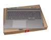 Keyboard incl. topcase DE (german) grey/grey with backlight original suitable for Lenovo ThinkBook 16p G2 ACH (20YM)