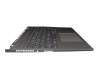 Keyboard incl. topcase DE (german) grey/grey with backlight original suitable for Lenovo ThinkBook 16p G2 ACH (20YM)