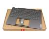 Keyboard incl. topcase DE (german) grey/grey with backlight original suitable for Lenovo Yoga 7 14IML9 Gen 9 (83DJ)