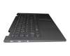Keyboard incl. topcase DE (german) grey/grey with backlight original suitable for Lenovo Yoga 7 14ITL5 (82BH)