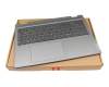 Keyboard incl. topcase DE (german) grey/grey with backlight original suitable for Lenovo Yoga 7 16IAP7 (82QG)