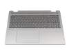 Keyboard incl. topcase DE (german) grey/grey with backlight original suitable for Lenovo Yoga 7 16IAP7 (82QG)