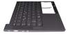 Keyboard incl. topcase DE (german) grey/grey with backlight original suitable for Lenovo Yoga Slim 7-14ITL05 (82A3)